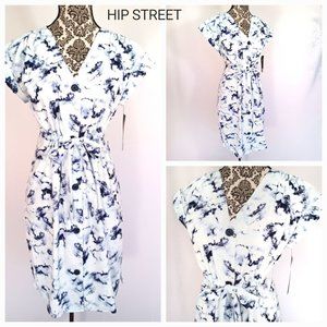 ROCK & REPUBLIC Tie Dye Marble Sleeveless Drawstring Waist Dress XS NWT